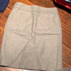 J crew grey wool skirt